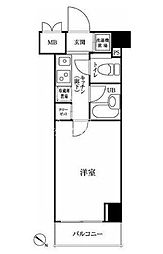 都営三田線 三田駅 徒歩4分の賃貸マンション 10階1Kの間取り