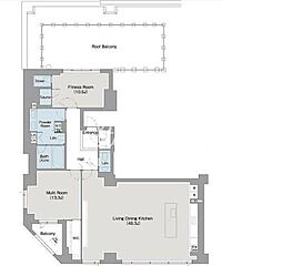 都営三田線 白金台駅 徒歩11分の賃貸マンション 4階2LDKの間取り