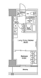 都営三田線 西巣鴨駅 徒歩2分の賃貸マンション 5階1LDKの間取り