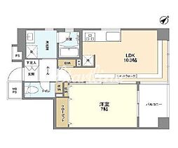 東京メトロ半蔵門線 水天宮前駅 徒歩4分の賃貸マンション 2階1LDKの間取り