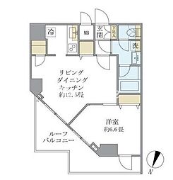 都営三田線 本蓮沼駅 徒歩2分の賃貸マンション 3階1LDKの間取り