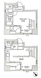 東京メトロ半蔵門線 水天宮前駅 徒歩4分の賃貸マンション 6階1LDKの間取り