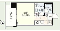 新交通ゆりかもめ 竹芝駅 徒歩2分の賃貸マンション 11階ワンルームの間取り