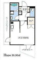 都営大江戸線 門前仲町駅 徒歩8分の賃貸マンション 4階1Kの間取り