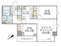 東京メトロ日比谷線 茅場町駅 徒歩3分の賃貸マンション 2階2LDKの間取り