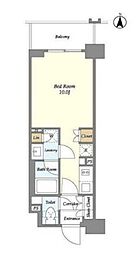 都営大江戸線 両国駅 徒歩7分の賃貸マンション 4階ワンルームの間取り