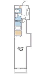 東京メトロ日比谷線 三ノ輪駅 徒歩12分の賃貸マンション 2階1Kの間取り