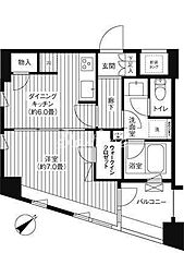 都営大江戸線 若松河田駅 徒歩6分の賃貸マンション 5階1LDKの間取り