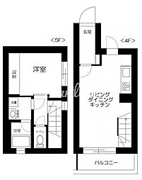 都営三田線 白山駅 徒歩1分の賃貸マンション 4階1LDKの間取り