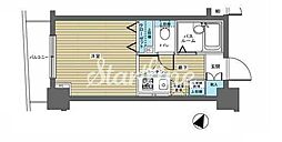都営浅草線 人形町駅 徒歩9分の賃貸マンション 6階1Kの間取り