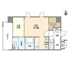 東武伊勢崎線 浅草駅 徒歩9分の賃貸マンション 5階1LDKの間取り