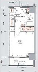 東京メトロ日比谷線 南千住駅 徒歩6分の賃貸マンション 5階1Kの間取り