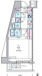 京急空港線 京急蒲田駅 徒歩5分の賃貸マンション 5階1Kの間取り