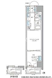 パークアクシス品川天王洲アイル 1LDKの間取図画像