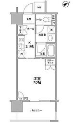 フレアージュ恵比寿 1Kの間取図画像