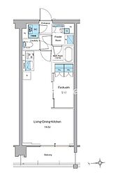新宿区高田馬場3丁目マンション 1LDKの間取図画像