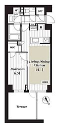オープンレジデンシア表参道神宮前THEHOUSE 1LDKの間取図画像