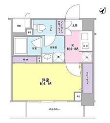 スタイリオ中延駅前 1Kの間取図画像