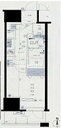 ライジングプレイス亀戸 1Kの間取図画像