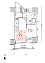 アーバネックス西新宿2 1DKの間取図画像