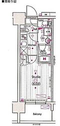 ガーラ・プレシャス大森 1Kの間取図画像