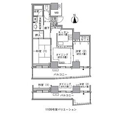 アクティ汐留 2DKの間取図画像