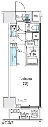 RESIDIA大手町北 1Kの間取図画像