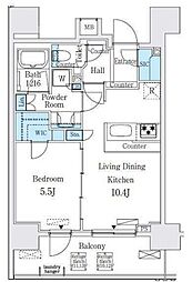 RESIDIA大手町北 1LDKの間取図画像