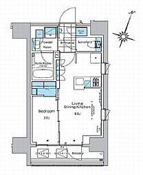 吉川ビル 1LDKの間取図画像
