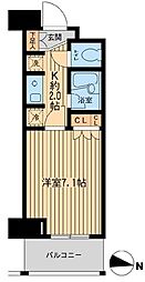 エコロジー東陽町プロセンチュリー 1Kの間取図画像