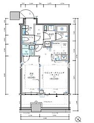 パークタワー勝どきサウス 1LDKの間取図画像