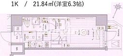 MAKESDESIGN品川NORTH 1Kの間取図画像