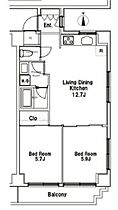 東京都江東区新大橋３丁目11-15（賃貸マンション2LDK・4階・50.70㎡） その2