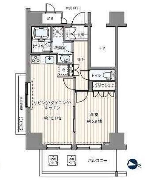 東京都江東区東陽６丁目(賃貸マンション1LDK・2階・40.03㎡)の写真 その2