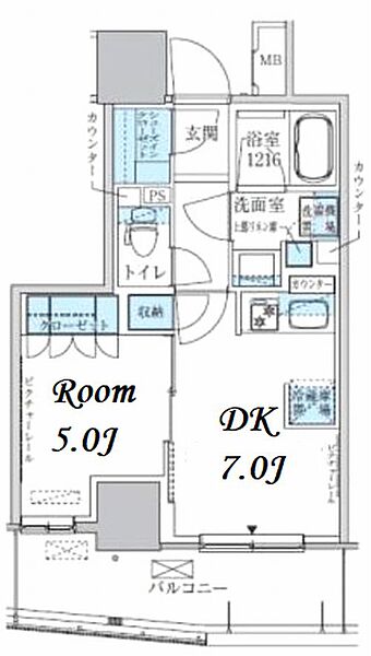 東京都台東区松が谷４丁目(賃貸マンション1K・6階・32.90㎡)の写真 その2