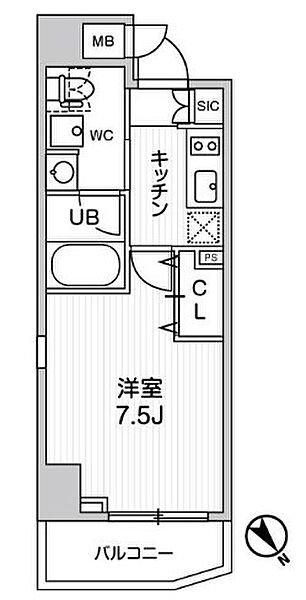 東京都台東区柳橋１丁目(賃貸マンション1K・5階・25.50㎡)の写真 その2