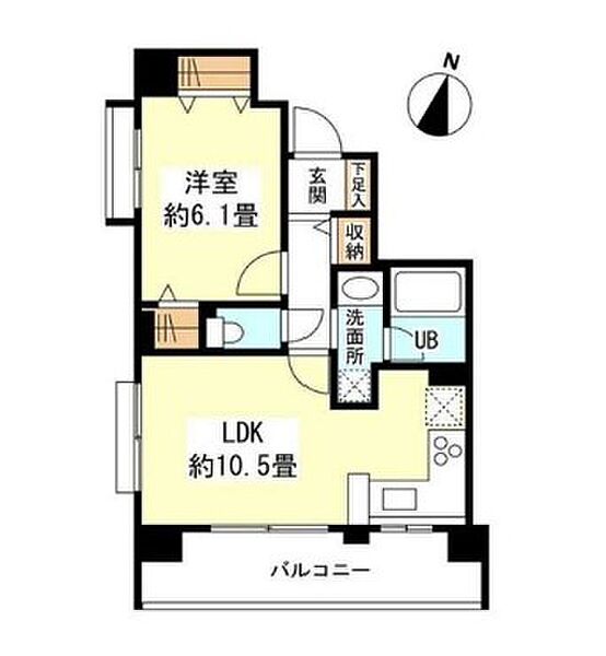 東京都目黒区中根１丁目(賃貸マンション1LDK・5階・41.35㎡)の写真 その2