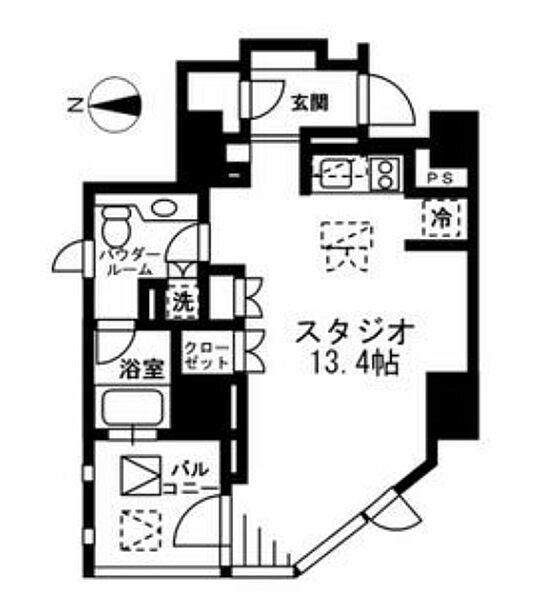 東京都新宿区左門町(賃貸マンション1R・9階・36.09㎡)の写真 その2