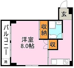 鹿児島市電2系統 天文館通駅 天文館下車 徒歩8分の賃貸マンション 5階1Kの間取り