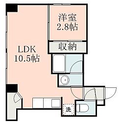 鹿児島市電1系統 鴨池駅 徒歩3分の賃貸マンション 8階1LDKの間取り