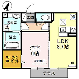 ソフィアこまち 1LDKの間取図画像