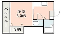 鹿児島市電2系統 鹿児島中央駅前駅 徒歩8分の賃貸マンション 4階1Kの間取り