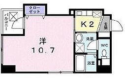 鹿児島市電2系統 天文館通駅 徒歩3分の賃貸マンション 3階1Kの間取り