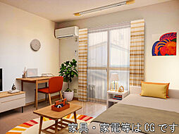 JR日豊本線 帖佐駅 徒歩4分の賃貸アパート 2階1Kのリビング/ダイニング