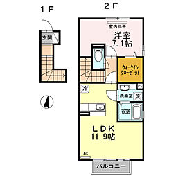 JR鹿児島本線 広木駅 皇徳寺東口下車 徒歩30分 2階/-