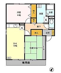 セジュールシェ・モワ 2DKの間取図画像