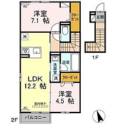 間取図画像 2LDK