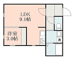 バス 稲荷町下車 徒歩5分の賃貸マンション 4階1LDKの間取り