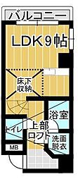 メゾンドブランシュ南林寺 ワンルームの間取図画像