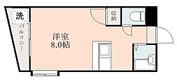 サンパティーク下荒田 ワンルームの間取図画像